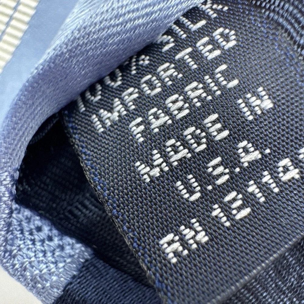Hart Schaffner Marx Silk Neck Tie Blue Stripe Unique‎ Elegant 3 1/4